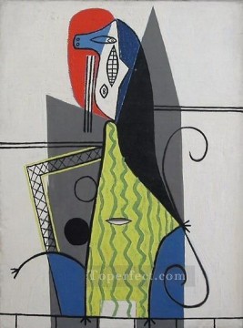  man - Woman in an Armchair 4 1927 cubist Pablo Picasso